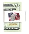 Patriotic Sculpted Pewter Moneyclip - American Flag with Eagle Head