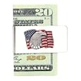 Patriotic Sculpted Pewter Moneyclip - American Flag With Eagle Head