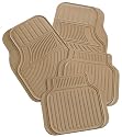 Rubber Queen 60453 4 Piece Heavy Duty Rubber Floor Mats - Beige