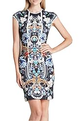 Polyester/Spandex Leopard Print Short Bodycon Dress 