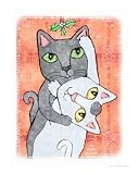 Himalayan Cat Christmas Gift Holidays Giclee Poster Print by Jamie Wogan Edwards, 8x10