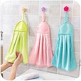 Amian Shop Dish Cloths Best Kitchen Cloths Cleaning Cloths With Coral Velvet Scour Sided-Set of 3-12 x 17 Inch