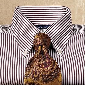 Imperial 100s Bengal Stripe Buttondown Collar Dress Shirt