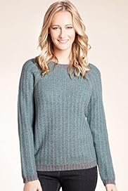 Textured Striped Stitch Longline Jumper with Angora