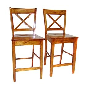 Oak Gathering Set of 2 Stools 