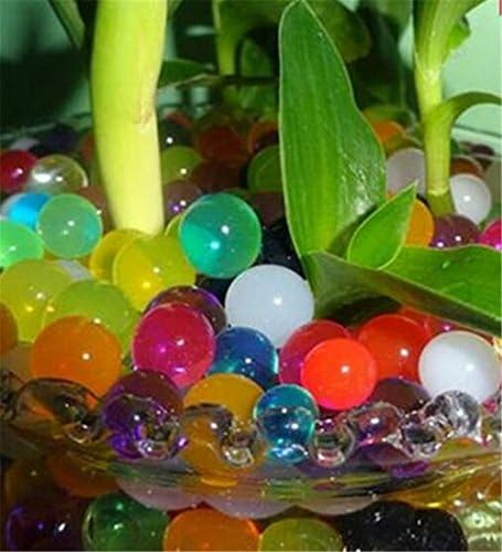 10 Colors Water Beads, Crystal Gel Water Pearls, Aqua Jelly Beads, Water Growing Balls, Crystal Mud Soil Water Beads for Wedding Centerpiece Vase Fillers, Plant Decoration, (100)