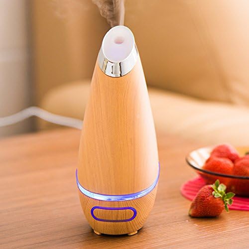 100ml Aroma Essential Oil Diffuser,Air Purifier ,Wood Grain Ultrasonic Aromatherapy Cool Mist Air Humidifierl with Color Led light for Office/Home/Bedroom/Yoga/Spa