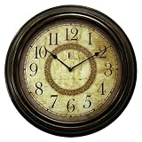 Geneva 14 Plastic Decorative Wall Clock, Gold