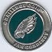 NFL Philadelphia Eagles Challenge Coin Poker Guard with black velvet pouch
