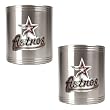 Houston Astros MLB 2pc Stainless Steel Can Holder Set- Primary Logo by Great American Products
