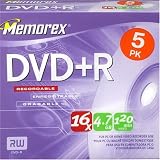 Memorex DVD+R 16x 5 Pack