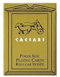 Caesars Palace 100% Plastic Collectible Poker Playing Cards - Gold Back