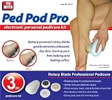 ELECTRONIC FOOT PEDICURE KIT BATTERY POWERED ROTARY BLADE & EMERY PAD