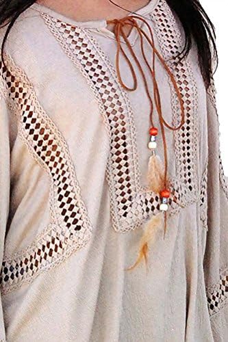 Plan B Fashions Women's Boho Hippie Style Soft Tunic with Feathers (XL)