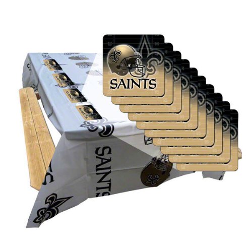 New Orleans Saints Tablecloth Coaster Pack