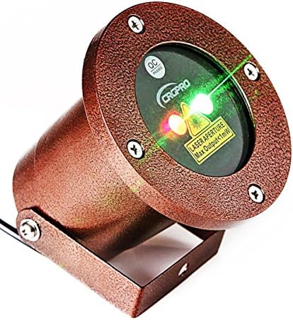 Laser Christmas Lights Outdoor Show Projector Waterproof Star Decoration Red &amp; Green Laser Lamp in Bronze By CRGPRO