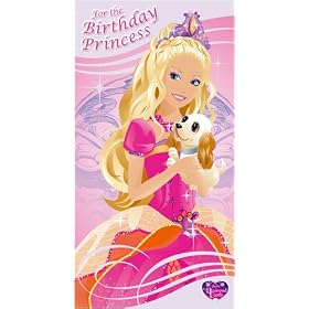 Barbie and the Diamond Castle Birthday Princess Card size 125 x 237