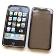 Apple iPhone 4 (NOT 4S) (AT&T) Crystal Silicone Skin Case Transparent Smoke Grey Check Pattern