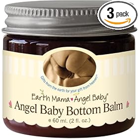 Earth Mama Angel Baby Angel Baby Bottom Balm, 2-Ounce Jars (Pack of 3) by Earth Mama Angel Baby
