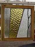 Radiant Abstract Yellow Antique Stained Glass