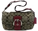 AUTHENTIC COACH SIGNATURE POCKET FLAP 11862 (Khaki/Berry)