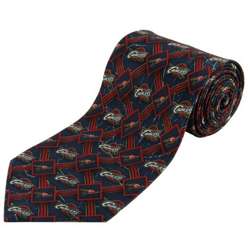 Cleveland Cavaliers Navy Blue Pattern Tie