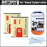 2 Pack Battery Kit For Sony Cyber-shot DSC-HX5V, DSC-H55, DSC-WX10, DSC-H70 ....