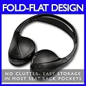 NEW Wireless Infrared DVD Car Headphones