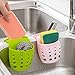 TuuTyss Kitchen Sink Plastic Draining Saddle Sponge Holder,Sponge and Scouring Pad Caddy-Grey
