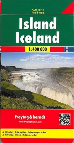 iceland road map country road  touring italian german english and french edition