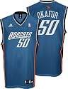 Emeka Okafor Youth Jersey: adidas Blue Replica #50 Charlotte Bobcats Jersey