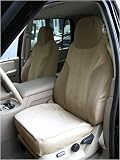 OEM Tan SEATCOVERS - Ford Excursion 2000 - 2006 Front High Back Captain w/ Inner Arm (fits 2000, 2001, 2002, 2003, 2004, 2005, 2006 models)