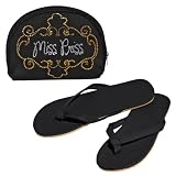 Flexflop Black Twill with Miss Priss Pouch