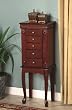 Beautiful Rich Brown Finish Jewelry Armoire with Mirror