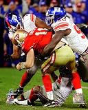 Osi Umenyiora & Jason Pierre-Paul - Sack at the 2012 NFC Championship Game - NFL 8x10 Photo (New York Giants)