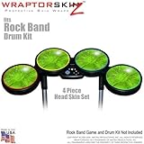 Stardust Green Skin by WraptorSkinz fits Rock Band Drum Set for Nintendo Wii, XBOX 360, PS2 & PS3 (D