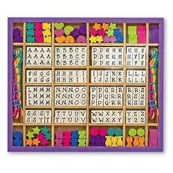 Melissa & Doug Wooden Stringing Beads