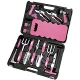 Apollo Precision Tools 18-Piece Garden Tool Set, Pink #DT3795P by Apollo