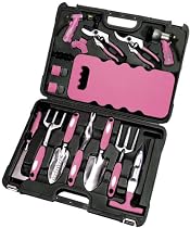 Apollo Precision Tools 18-Piece Garden Tool Set, Pink #DT3795P