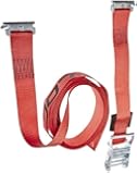 Snap-Loc AM-LS28RER-PU Polyester Logistic E-Strap with Ratchet Buckle, 1467 lbs Load Capacity, 8' Length x 2" Width, Red