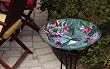Hummingbird Beauty Glass Birdbath