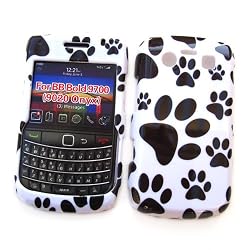 RIM BlackBerry Bold 9700 9780/ Blackberry Onyx (AT&T and T-Mobile) Snap-On Protector Hard Case Image Cover "Paw Print" Design
