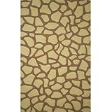 IMAGE OF Ravella Giraffe Tile Lime Small (3 ft 6 in x 5 ft 6 in)
