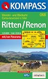 : Ritten / Renon 1 : 25 000: Wanderkarte mit Panorama und Radwegen. GPS-geeignet