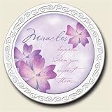 Scentiment Coaster with saying ~Miracles Happen ~ vanilla aroma ~ gift bag and easel ~ code 607