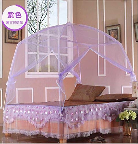 Acehg New Portable Baby Kids Toddler Bed Canopy Mosquito Net Tent All Size (Purple, Twin)