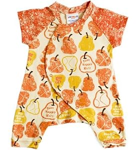 Sckoon Organic Cotton Round Kimono Red Pear 3-6 Month