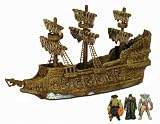 Pirates of the Caribbean 3 - Pirate Fleet Micro Ship - Flying Dutchman with 3 Figures