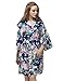 Skyfitting Women's Floral Cotton Kimono Robe, Short Length Bridesmaid Robes