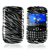For Blackberry Curve 8520 Hard Case Black Zebra Clear